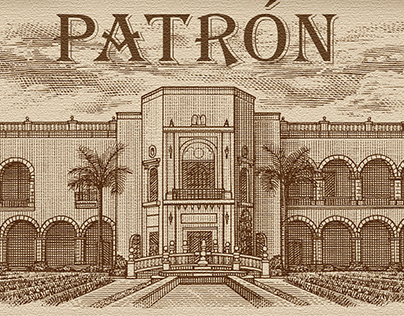 Patrón Estate Release Label Illustrated by Steven Noble