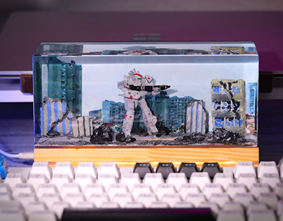 Diorama Robotech Miniature Night Light