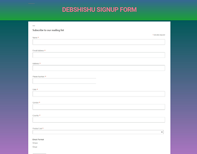 MailChimp Form