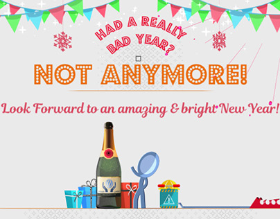 Happy New Year vs Bad Old Year - Humorous Greetings