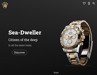 Rolex Watch Heroic Landing page UI Design