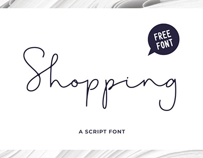 Shopping Script | A FREE FONT