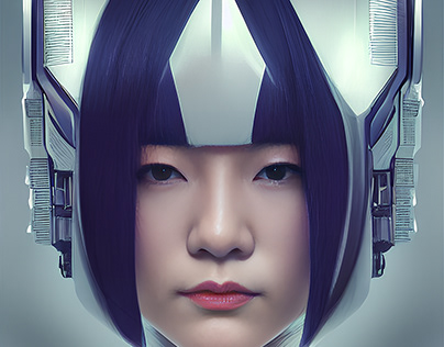 Cyberpunk Japanese Geisha