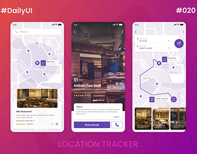 DAILY UI 020 (LOCATION TRACKER) WITH PROROTYPE