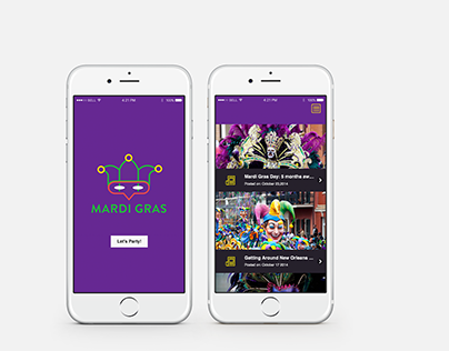 Mardi Gras 2015 App Design