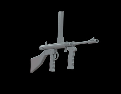 Owen Gun 3D Model (Topology Focused Assignment)