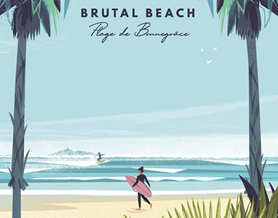 Affiche Brutal Beach - Plage de Bonnegrâce / Six-Fours
