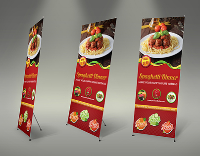 Restaurant Rollup Signage Template Vol2 