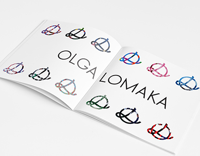 Логотип Ольги Ломака, модного художника. Playdesign