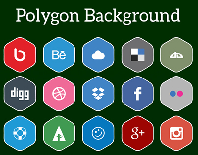 Polygon background flat design