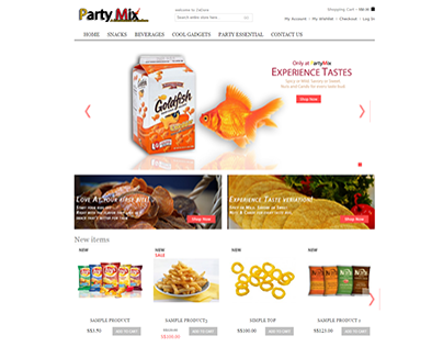 http://snacks.microdreamit.net , eCommerce site mock up