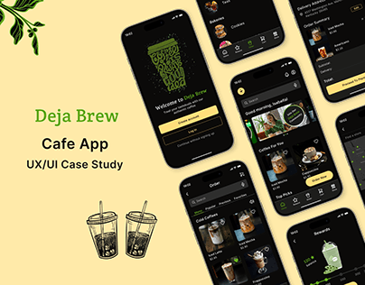Project thumbnail - Deja Brew (Cafe App) - UX/UI Case Study