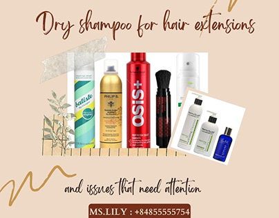 Dry shampoo for hair extensions