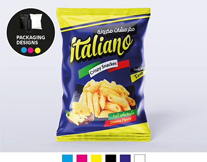 Crispy snacks packaging design