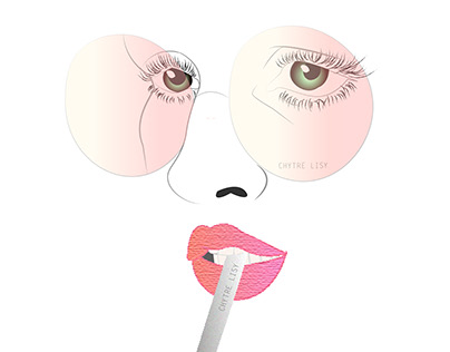 Pink Glasses Vector Illustration