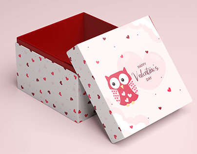 Design of the gift box for the Saint Valentine's Day