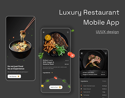 Luxury Restaurant Mobile App (Case study)