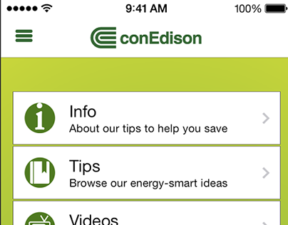 Con Edison "Ways to Save" iPhone App