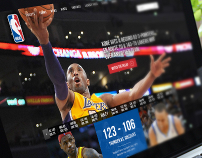 NBA.com main page redesign concept