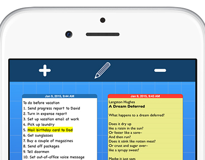 indxCards — note-taking iOS app