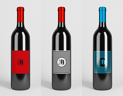 wine bottle mockup PSD with parallax - FREE