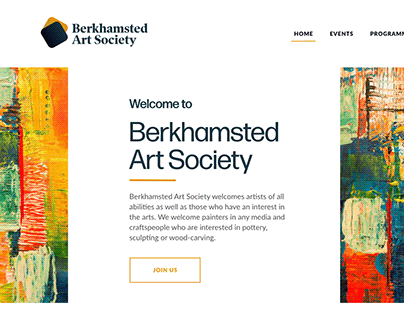 New website concept for Berkhamsted Art Society