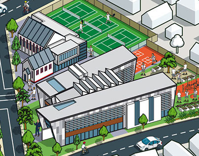 Brighton Grammar School Map Illustration