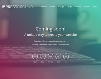 Pressground Launching Soon Web Design