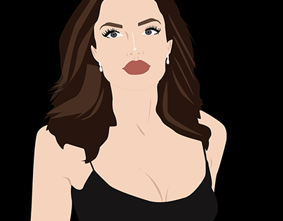 Angelina Jolie Vectorel Drawing