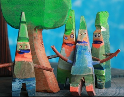Weird little men : forest,tree handmade toys