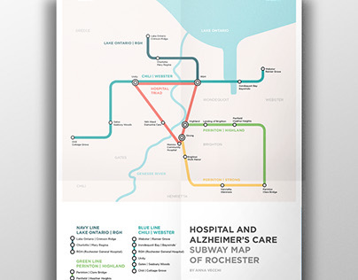 Rochester Subway Map for Hospitals/Alzheimer's Care