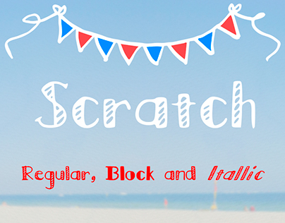 Scratch – Font – Regular, Block and Italic