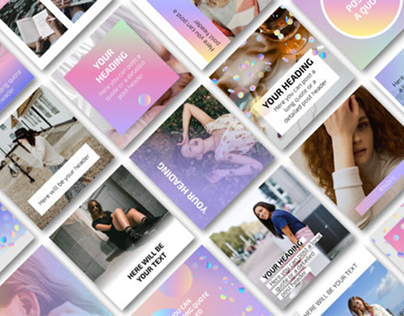 Holographic Instagram Template