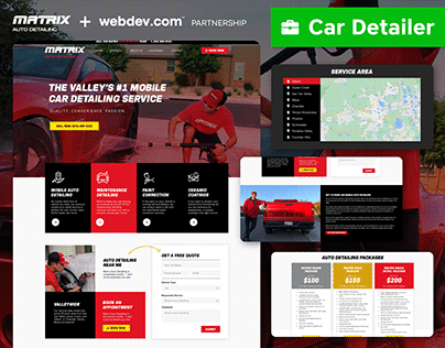 Matrix Auto Detailing Website design by Web Dev Group