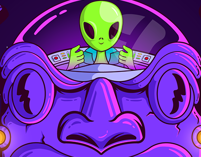 Alien Chavin 🛸 - Ilustración Peruana