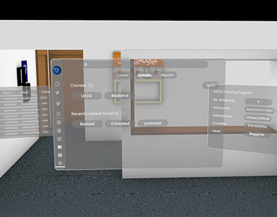 Admin Dashboard - Spatial Design with Apple Vision Pro