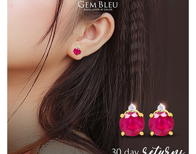 ruby stud earrings