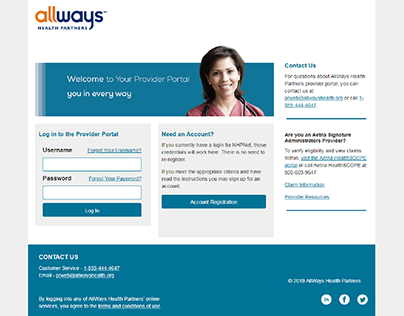 AllWays Health Partners Web Portals