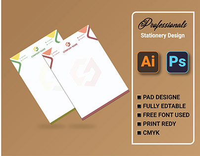 Vector Stationery And Pad Design For Professionals