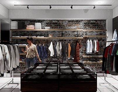 Interior design for a clothing store