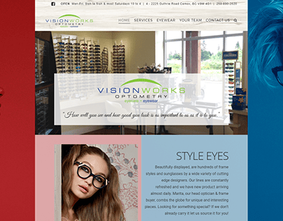 Visionworks Optometry - Website Design