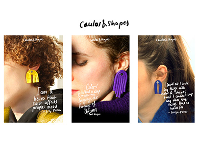 Colours & Shapes homemade earrings campaign
