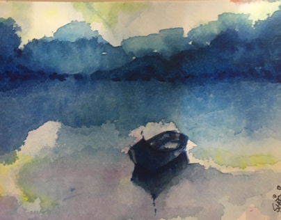 Calm- watercolors on cold pressed paper