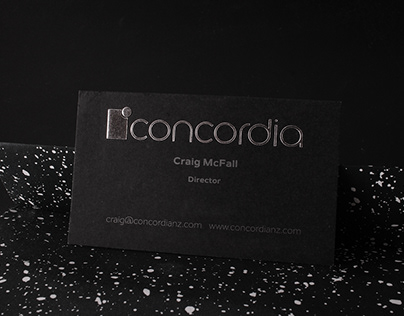 concordia nz custom metallic business card