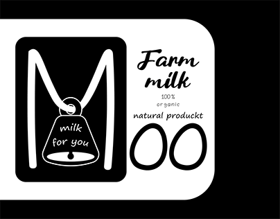 Logo for homemade milk "Moo"