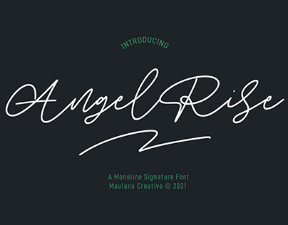 Angel Rise Monoline Signature Font