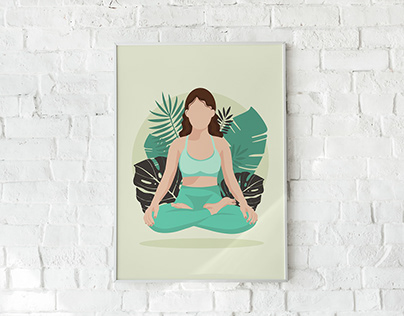 Girl in the lotus position