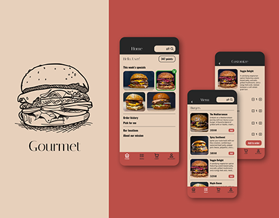 Gourmet Food Delivery App UX/UI