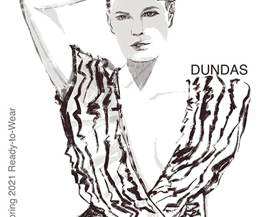 Fashion illustrashion for DUNDAS