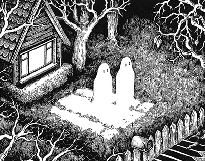 Collection of Haunted Manor Illustrations